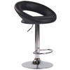 BARHOCKER Olin, Gestell Metall in Chromoptik, Kunstleder Schwarz - Chromfarben/Schwarz, Kunststoff/Textil (53/100/47cm) - TPFLiving
