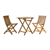 GARTENMÖBEL-SET 2-tlg Bistro Braun aus Akazie - Braun, Holz - Tikamoon