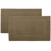 BADEMATTE, 2er-Set, 50x70 cm, 100% Baumwolle, Braun - Braun, Textil (50/70cm) - Zollner