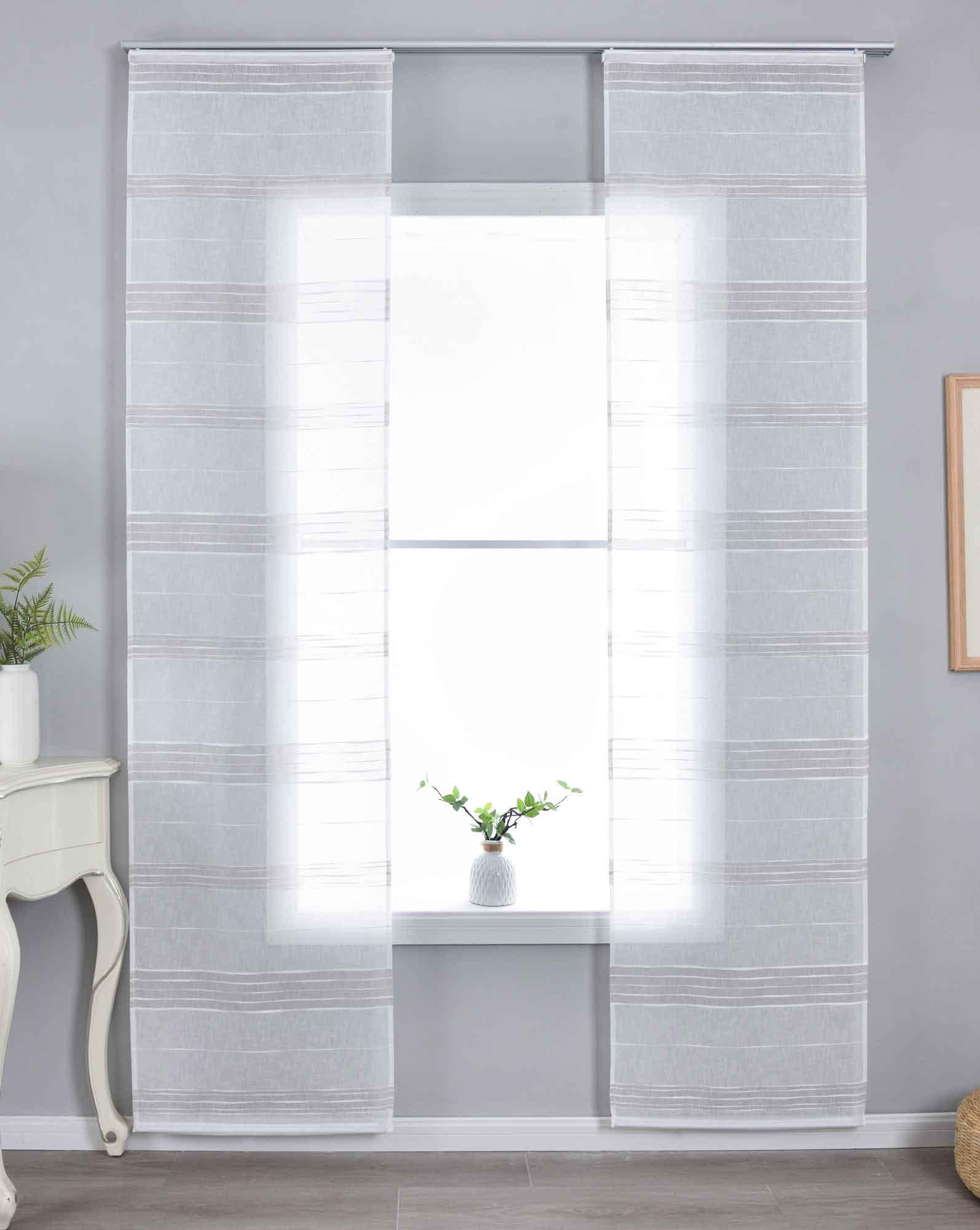 FLÄCHENVORHANG 2ER SET »Frankfurt« HxB 245x60 cm Taupe - Taupe, Textil (60/245cm) - Gardinenbox