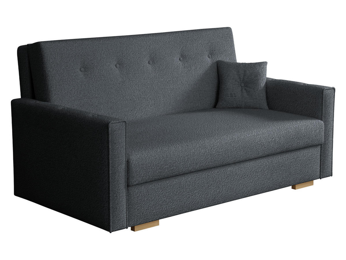 SCHLAFSOFA Viva Sonic III - Dunkelgrau/Schwarz, Holz/Textil (153/85/100cm) - MIRJAN24