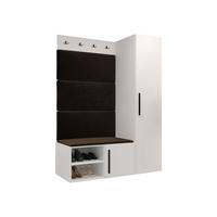 GARDEROBEN-SET Medi II - Schwarz/Braun, Holzwerkstoff/Kunststoff (40/191/50cm) - MIRJAN24