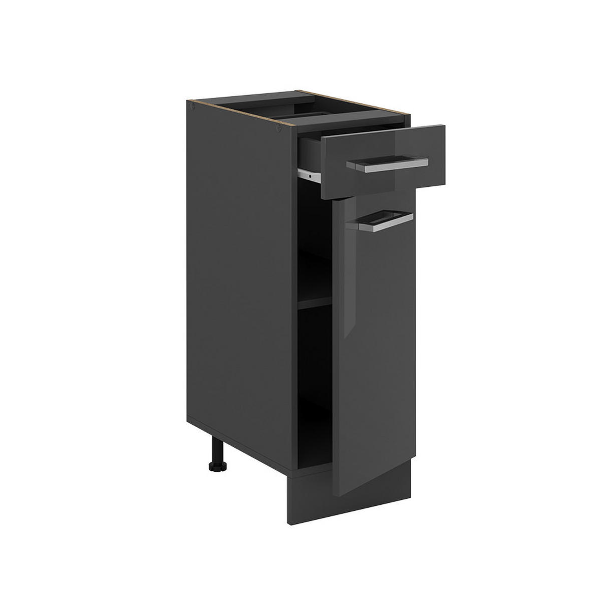 Schwarz Hochglanz/Anthrazit, Holzwerkstoff (30/81.6/46cm) - Vicco