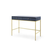KONSOLETISCH - Konsole Melody Dunkelblau + Gold - Goldfarben/Dunkelblau, Holzwerkstoff (50/104/78cm) - Möblo