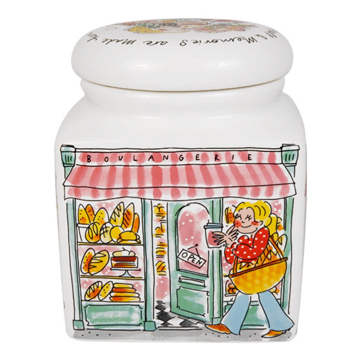 VORRATSDOSE Blond Geburtstag - Menü & Erinnerungen in Bunt - 20cm - Multicolor, Keramik (16/20/16cm) - Blond Amsterdam