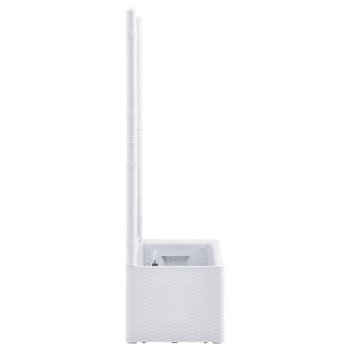 GARTEN-HOCHBEET mit Spalier und Selbstbewässerungssystem Weiß - Weiß, Holz (100/142/43cm) - furnicato