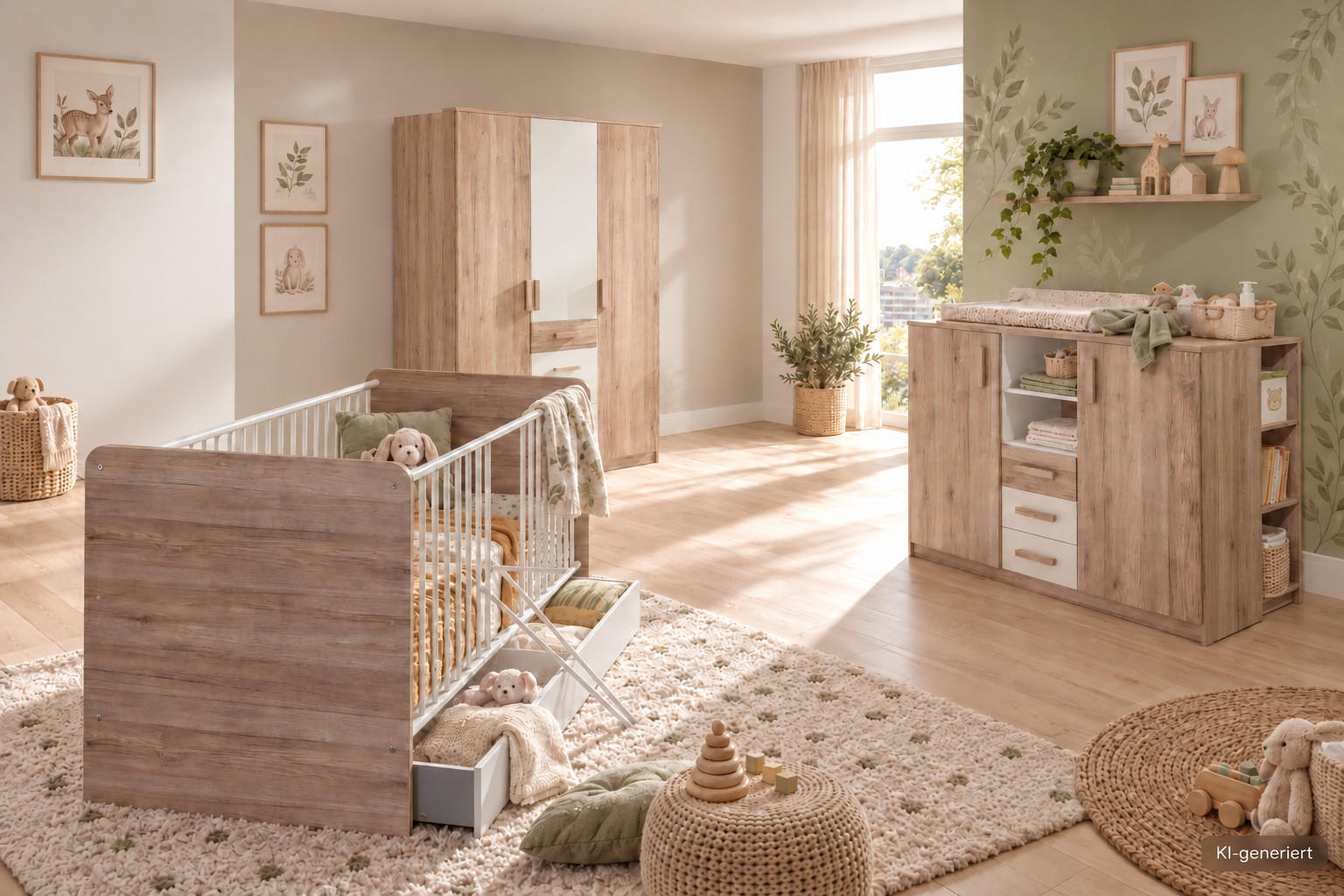 XXXLutz Babyzimmer Braun 120x200x80 cm