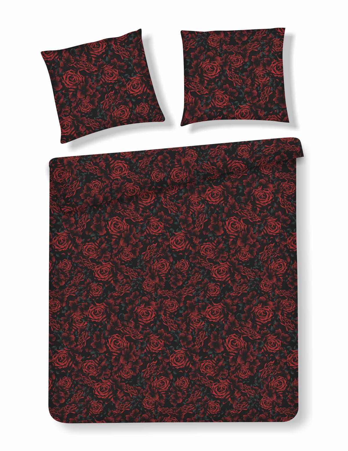 BETTWÄSCHE Estillo - Dunkelrot, Textil (160/200cm) - home&you