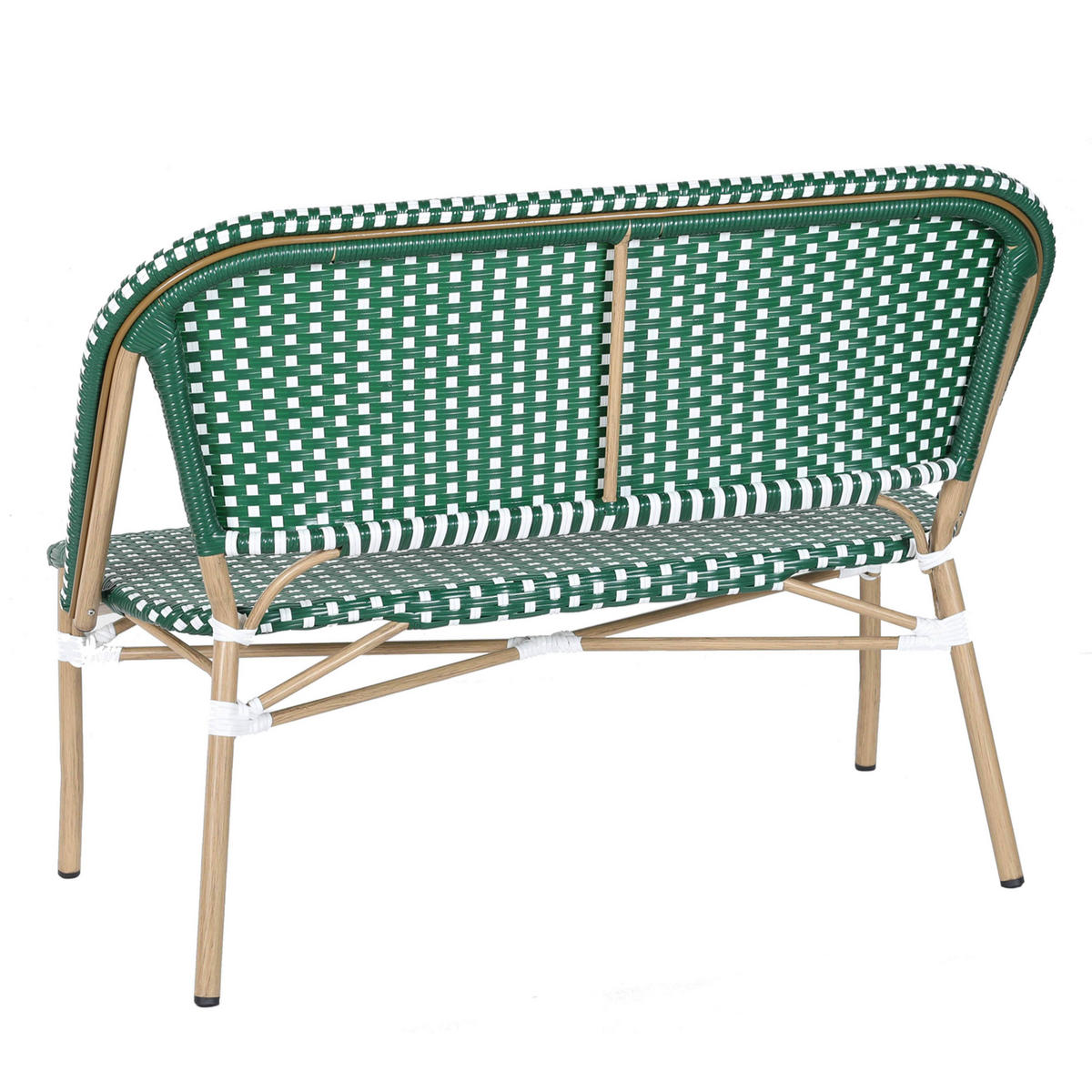 GARTENBANK, Grün - Grün, Metall (112/83/56cm) - Oviala