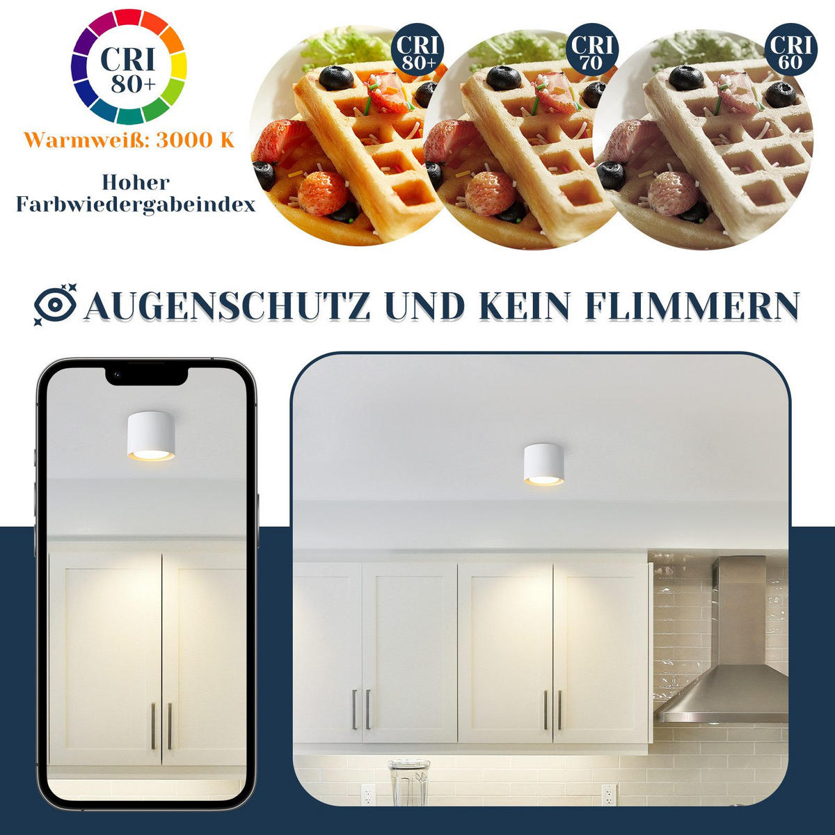 AUFBAULEUCHTE Adele II 10/10/8cm - Weiß, Metall (10/10/8cm) - Nettlife