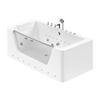 WHIRLPOOL-BADEWANNE halb freistehend mit LED-Beleuchtung - Weiß - DYONA - Weiß, Glas (170/58/85cm) - Vente-Unique