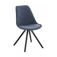 STUHL Stoff blau - Blau/Schwarz, Holz/Textil (47/84/59cm) - CLP