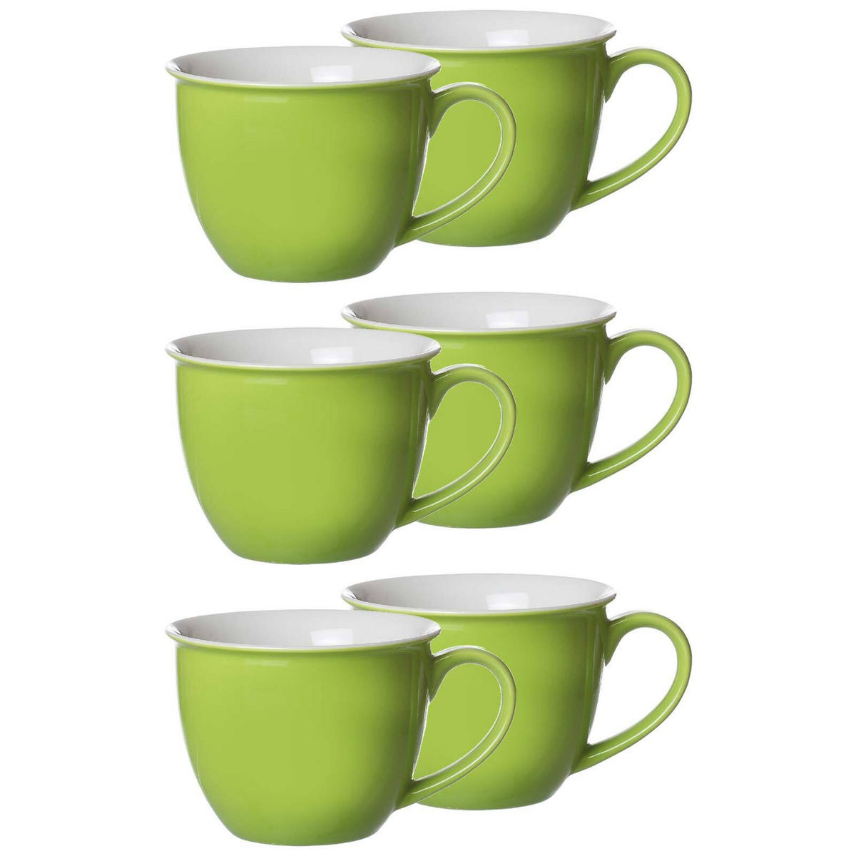 JUMBOTASSEN Doppio Grün 350 ml 6er Set - Grün, Keramik (0.35L) - Ritzenhoff Breker