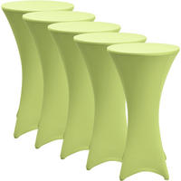 STEHTISCHHUSSE Stella Ø 80cm Hellgrün (5tlg) - Hellgrün, Textil (80/80cm) - Beautissu 