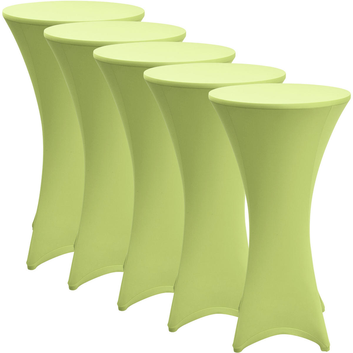 STEHTISCHHUSSE Stella Ø 80cm Hellgrün (5tlg) - Hellgrün, Textil (80/80cm) - Beautissu 