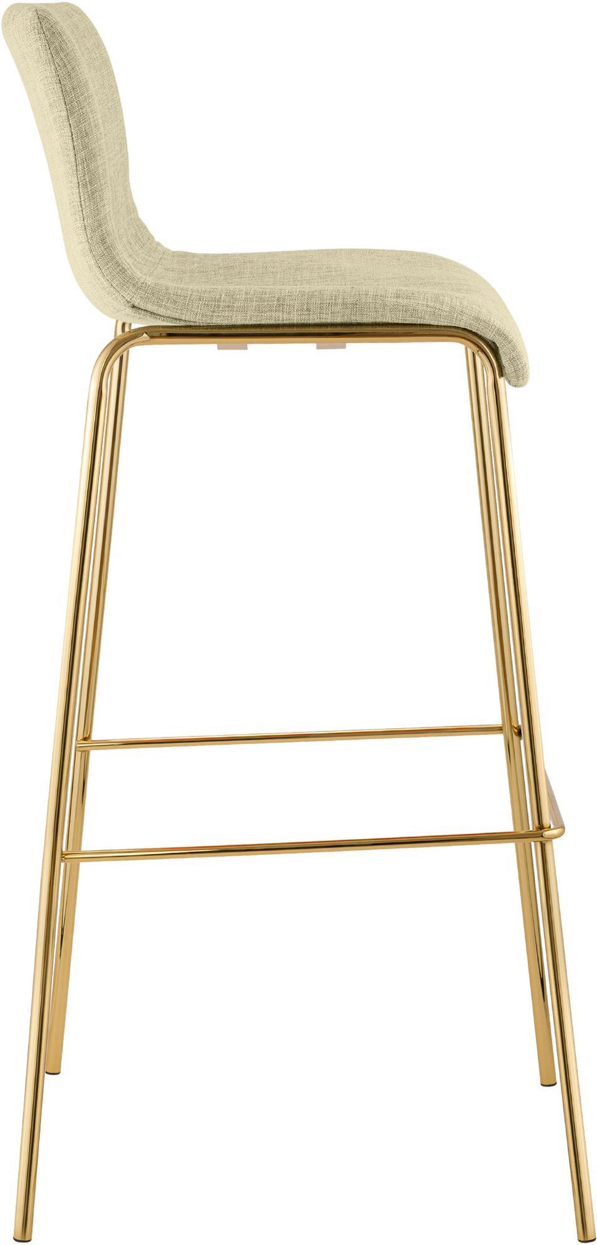 BARHOCKER Tenar Stoff Creme Gold - Creme, Textil (43/100/48cm) - DELUKE