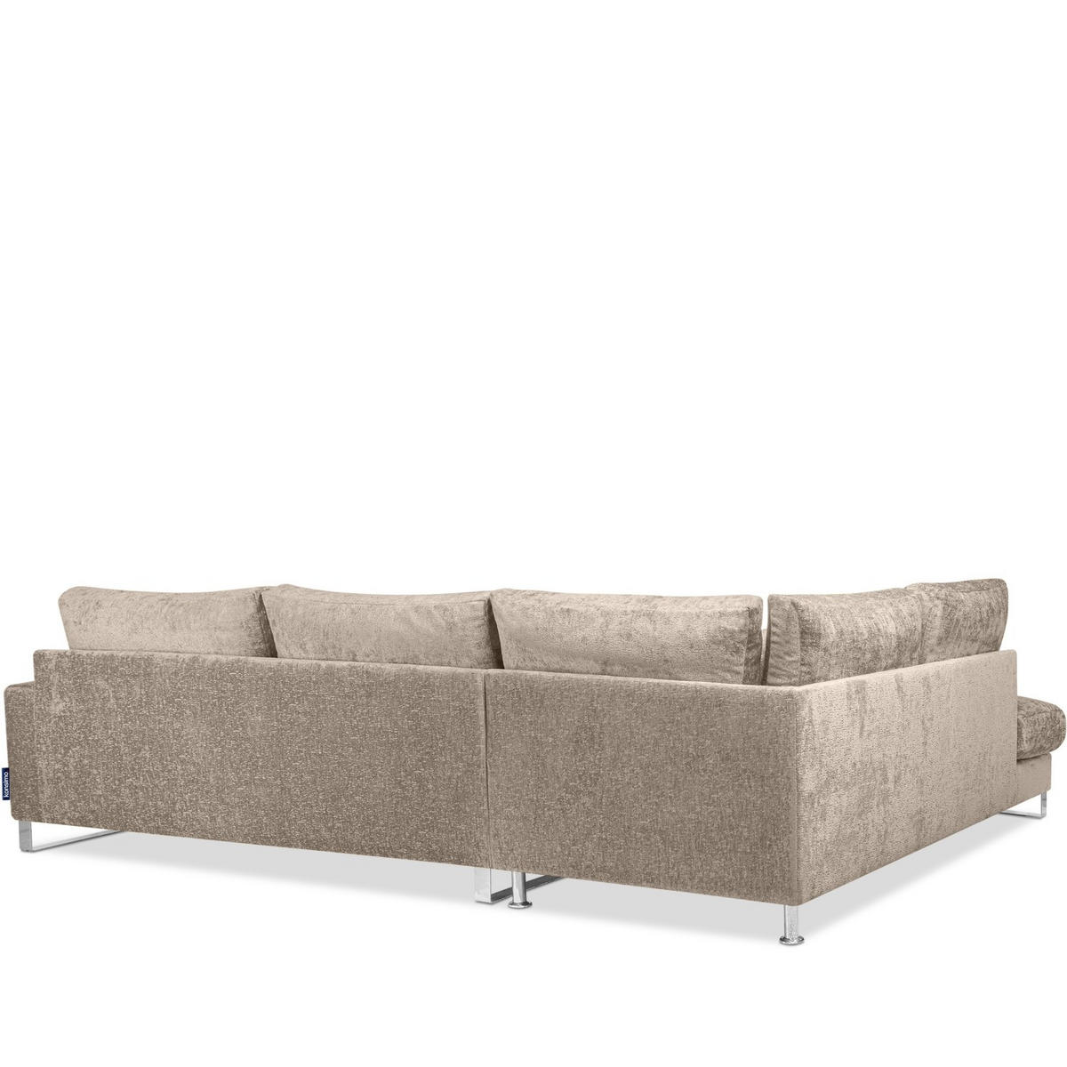 ECKSOFA LINKS BRENTIS Chenille-Stoff, Beige - Beige, Textil (314/224cm) - KONSIMO®