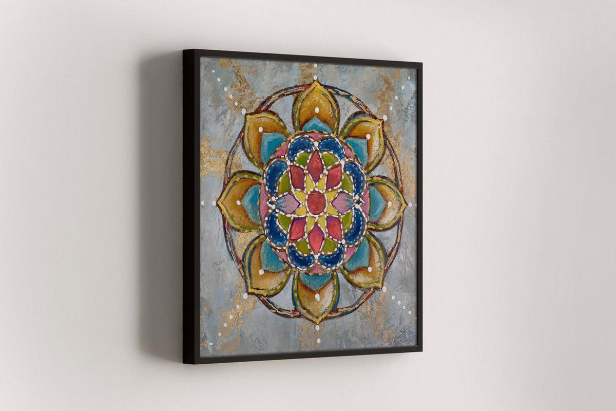 ACRYLBILD HANDGEMALT 80/80 cm - Multicolor, Holz/Textil (80/80cm) - KUNSTLOFT