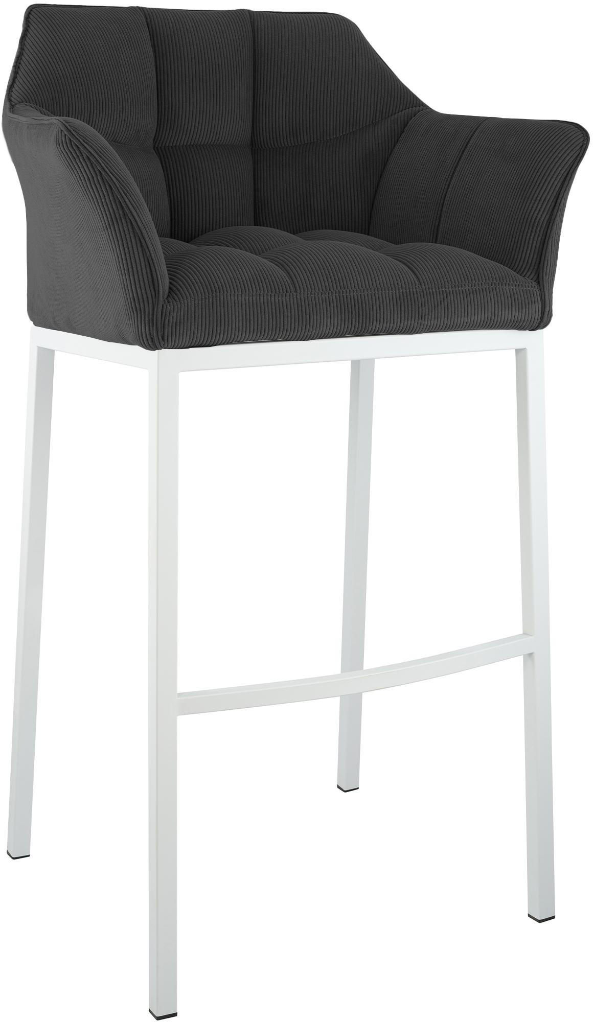 BARHOCKER Metall Dunkelgrau - Dunkelgrau/Weiß, Metall (64/110/48cm) - CLP