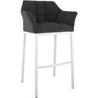 BARHOCKER Metall Dunkelgrau - Dunkelgrau/Weiß, Metall (64/110/48cm) - CLP
