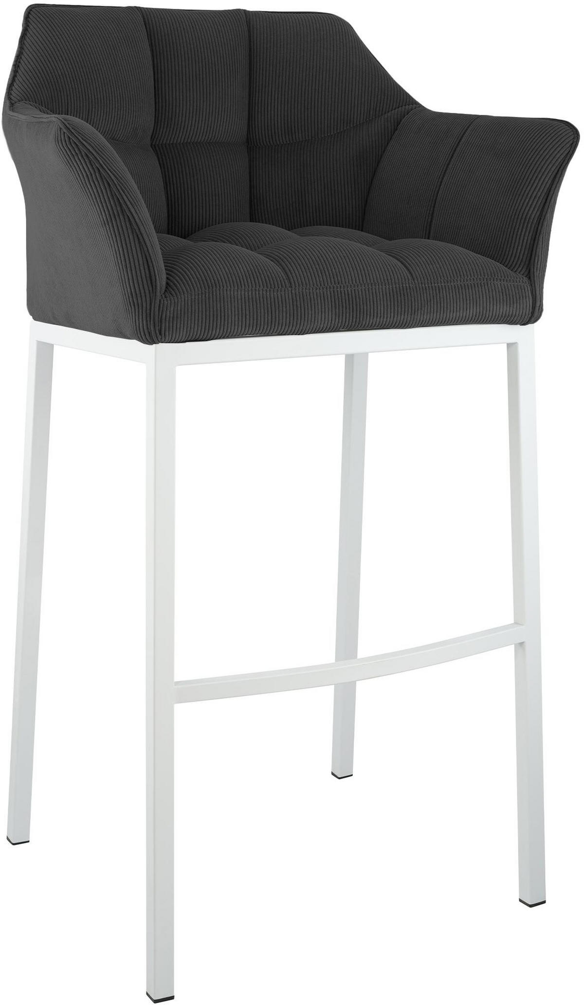 BARHOCKER Metall Dunkelgrau - Dunkelgrau/Weiß, Metall (64/110/48cm) - CLP
