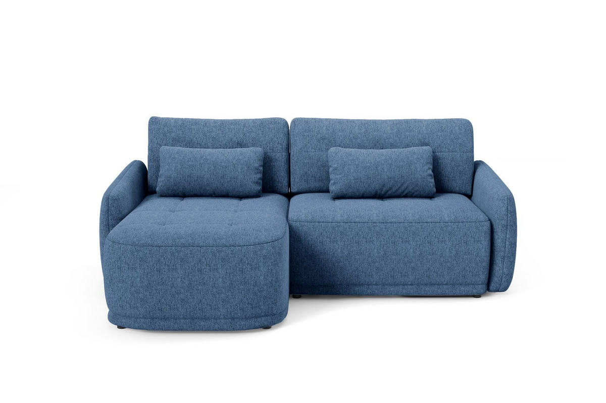 ECKSOFA Krabi Dunkelblau, mit Schlaffunktion - Dunkelblau, Textil (240/167cm) - Bettso