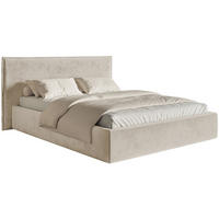 POLSTERBETT Softie Beige Velours 140x200 - Beige, Textil (140/200cm) - Selsey