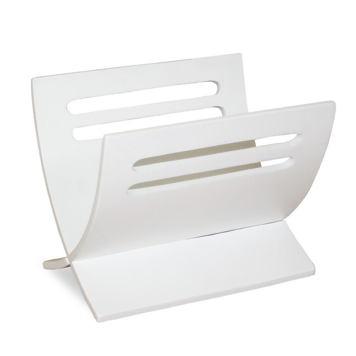 ZEITUNGSSTÄNDER Holz Weiß - Weiß, Holz (30/29/36cm) - Homestyle4u