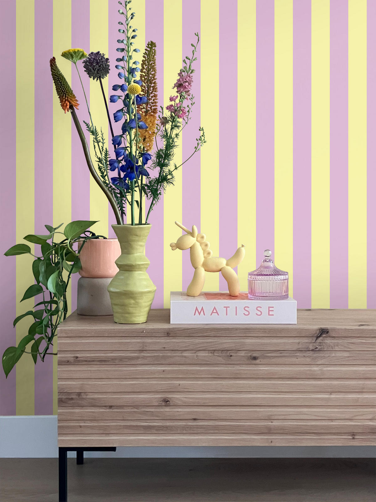 TAPETE Streifen 53 cm x 10.05 m - Gelb, Papier (53/1000cm) - ESTAhome