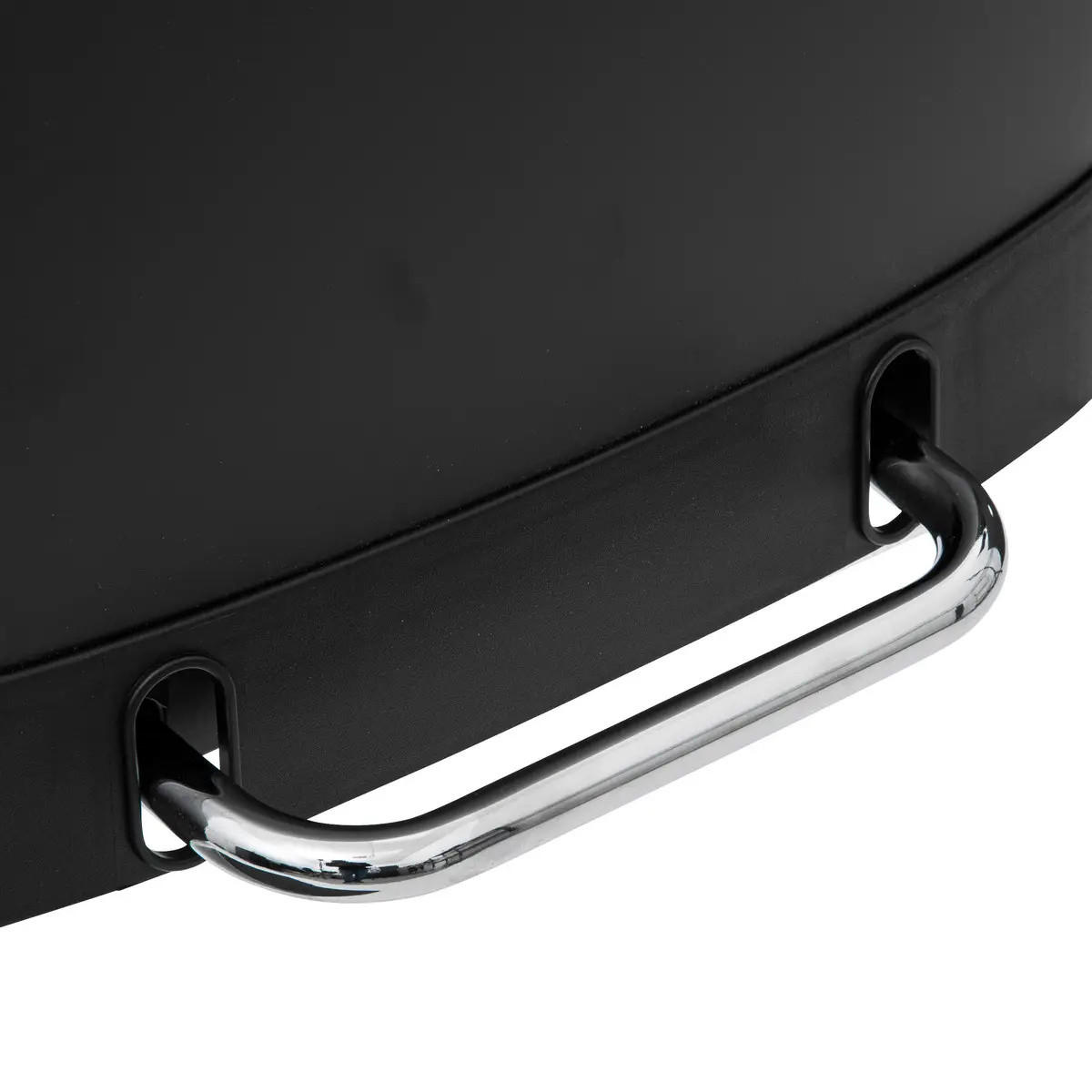 MÜLLEIMER Edelstahl 50 l 44/37,5/66 cm - Schwarz, Metall (37.5/66/44cm) - 5five Simply Smart