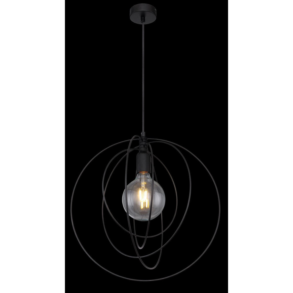 HÄNGELEUCHTE SARINI Schwarz - Schwarz, Metall (40.2/40.2/120cm) - Globo Lighting