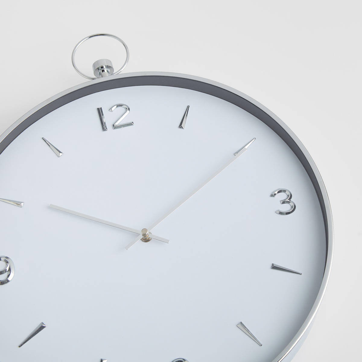 WANDUHR Tumis 40x40cm, Silber - Silberfarben, Metall (40/6/40cm) - home&you