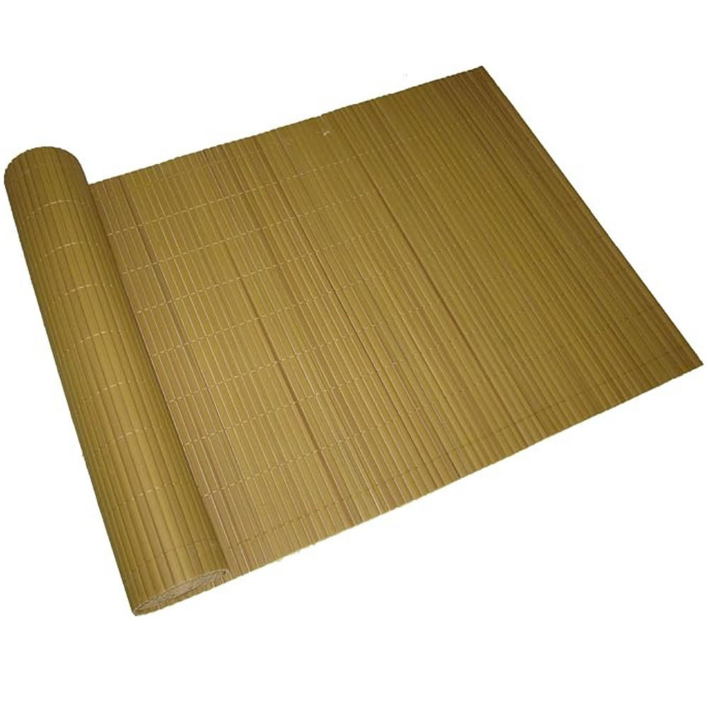 SICHTSCHUTZMATTE Elma PVC 90x1000cm Hellbraun Balkon Sichtschutz - Hellbraun, Kunststoff (1000/90cm) - DELUKE