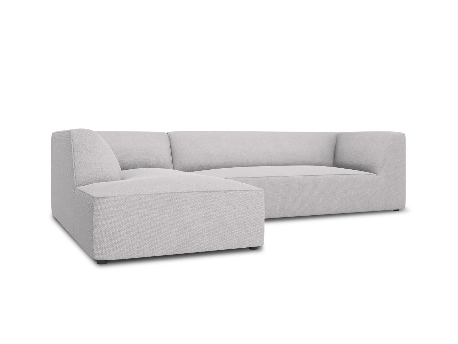 ECKSOFA links Ruby aus strukturiertem Stoff hellgrau 4 Sitzplätze - Hellgrau, Textil (180/273cm) - Micadoni