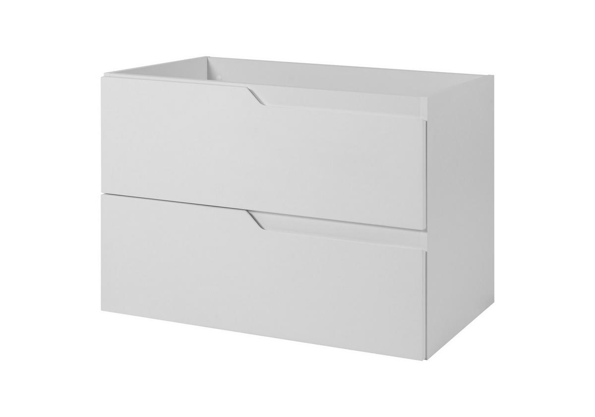 BADEZIMMERSCHRANK: Weiß / Eiche Craft, 100 (80 + 20) x 46 x 58 cm - Eichefarben/Weiß, Holzwerkstoff (100/58/46cm) - 3XE LIVING