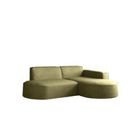 ECKSOFA Modena Modern Und Komfort Velours Stoff Salvador Rechts Olive - Olivgrün, Holz/Textil (236/165cm) - Kaiser Möbel