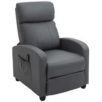 MASSAGESESSEL Kunstleder, Schaumstoff Grau - Schwarz/Grau, Kunststoff (88/98/68cm) - HOMCOM