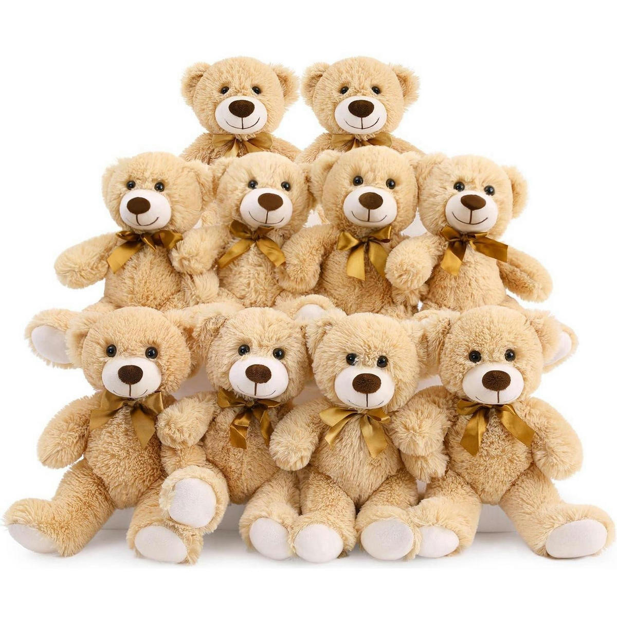 STOFFTIER 10-teiliges Set 35 cm Hellbraun - Braun, Textil (12/25cm)