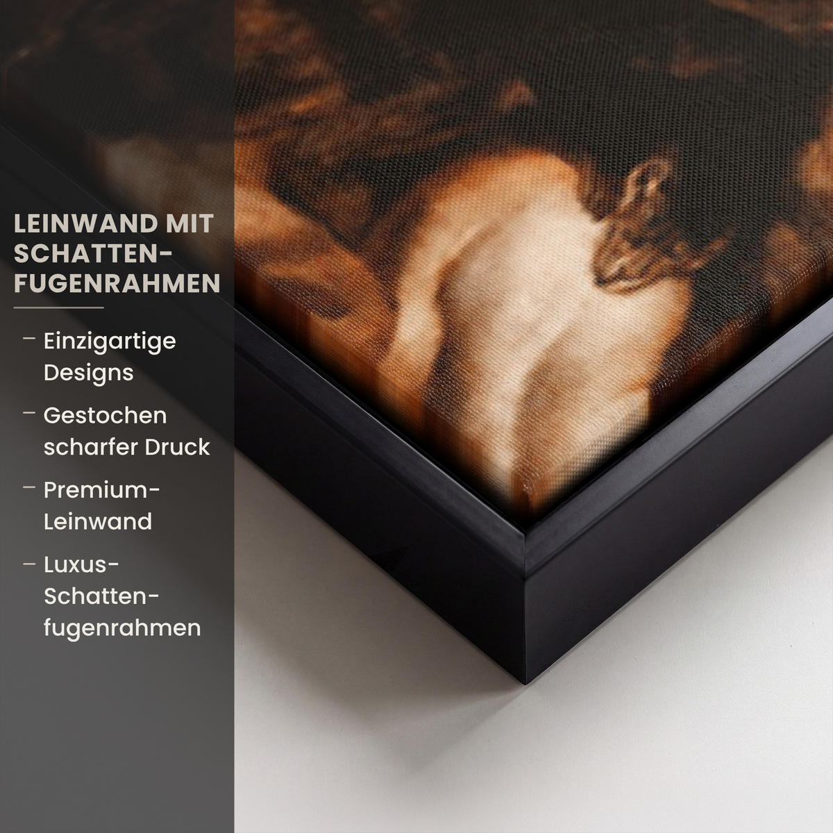 LEINWAND Bilder mit Rahmen - Gold - Lippen - Kunst - Gold - Luxus - Abstrakt - 140x90 - Kupferfarben, Textil (140/90cm) - MuchoWow