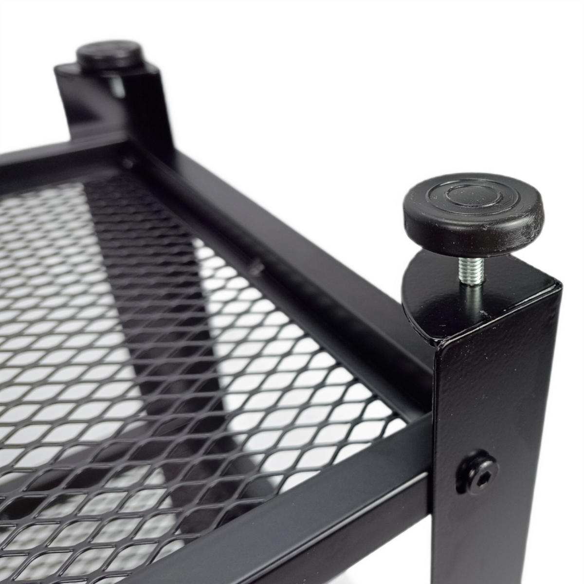 SCHUHBANK Metall Holzoptik Dunkelbraun Schwarz mit 2 Ablagen 73×30×45 cm - Dunkelbraun/Schwarz, Holzwerkstoff/Metall (73/45/30cm) - Begryf