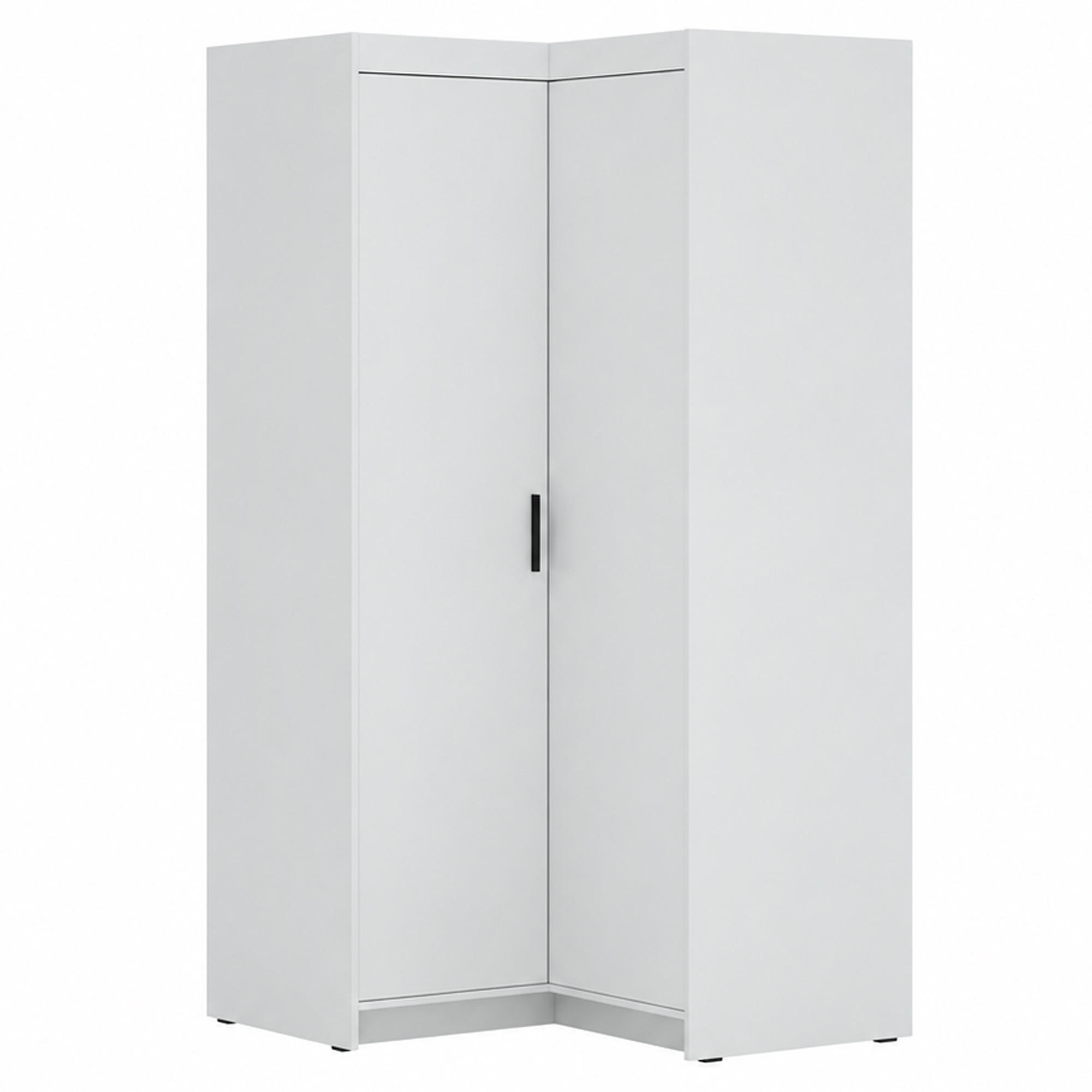 ECKSCHRANK Elena mit 2 Türen, 95x95 cm, Weiß - Weiß, Holzwerkstoff (95/190.5/95cm) - Beautysofa