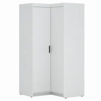 ECKSCHRANK Elena mit 2 Türen, 95x95 cm, Weiß - Weiß, Holzwerkstoff (95/190.5/95cm) - Beautysofa