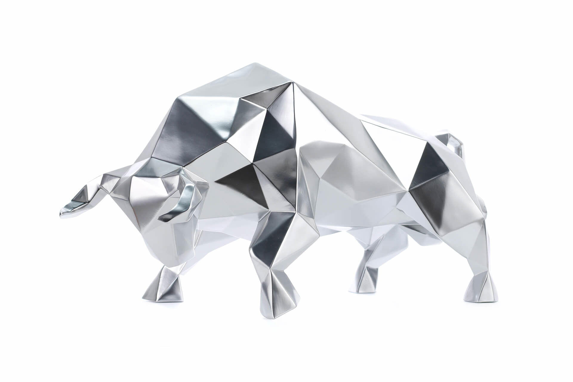 SKULPTUR Silber 51/26 cm - Silberfarben, Stein (51/26/23cm) - KUNSTLOFT