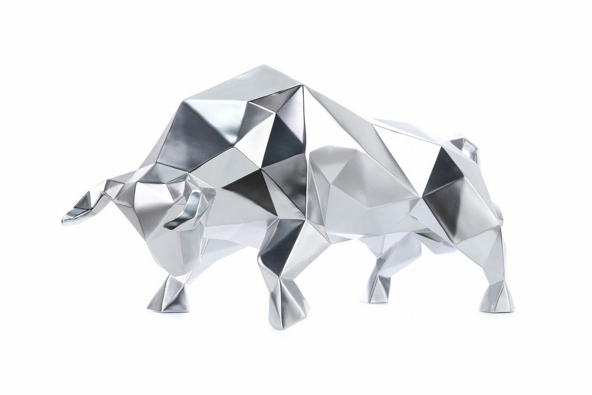 SKULPTUR Silber 51/26 cm - Silberfarben, Stein (2.4/26/23cm) - KUNSTLOFT