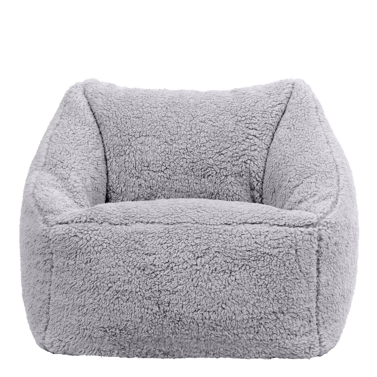 SITZSACK Flauschig für Kinder 2er-Set - Grau, Kunststoff/Textil (55/44/55cm) - icon