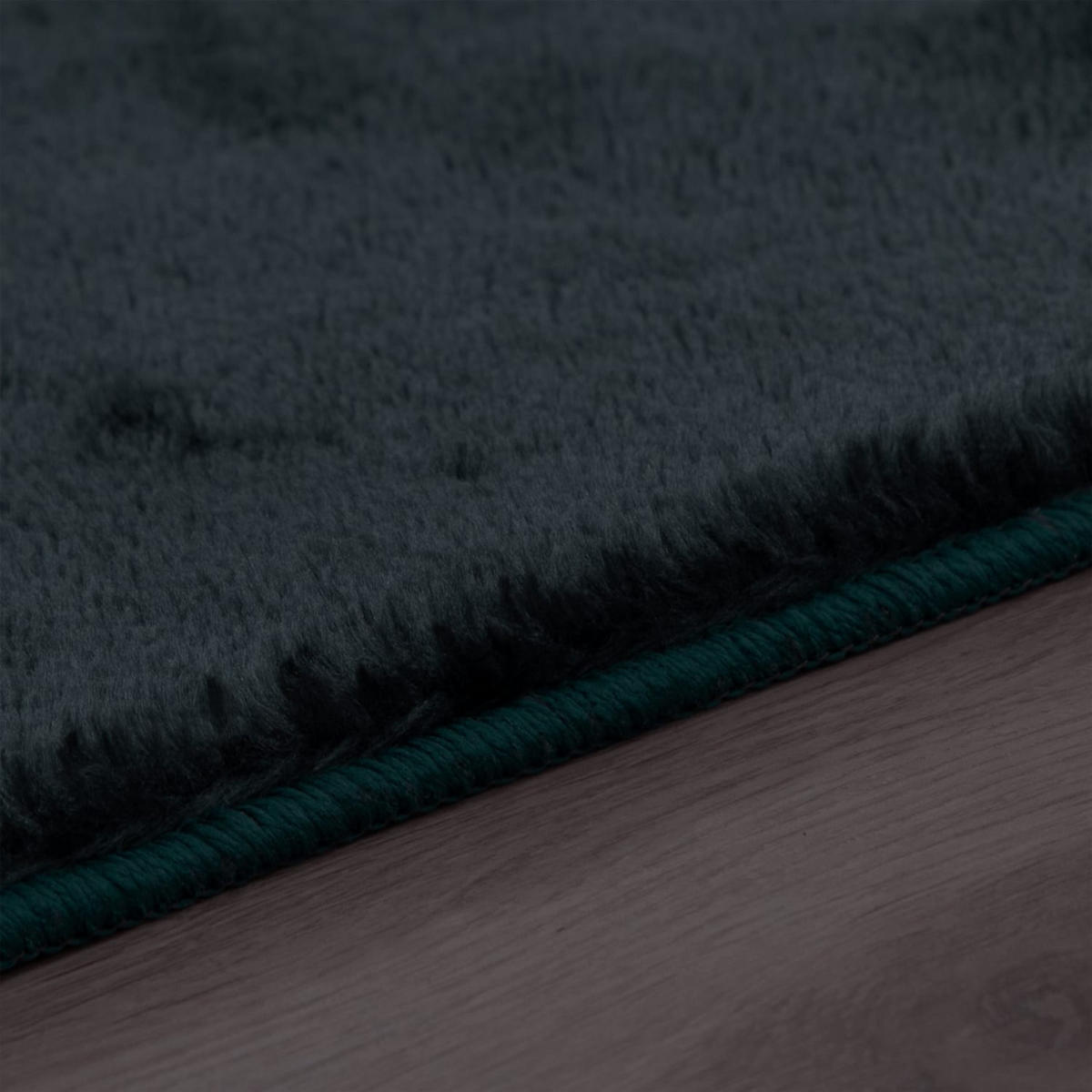 TEPPICH Kurzflor waschbar Unifarben Wohnzimmer schmutzabweisend Marineblau Rund 200D - Blau, Textil (200/200cm) - KADIMA DESIGN