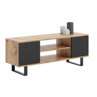 LOWBOARD Focus - Eichefarben/Schwarz, Holzwerkstoff (40/49/155cm) - RAUMHIRSCH FURNITURE