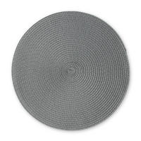 TISCHSET Rund, Kunstfaser, Ø 38 cm, Dunkelgrau - Grau, Kunststoff (38/38/1cm) - Continenta