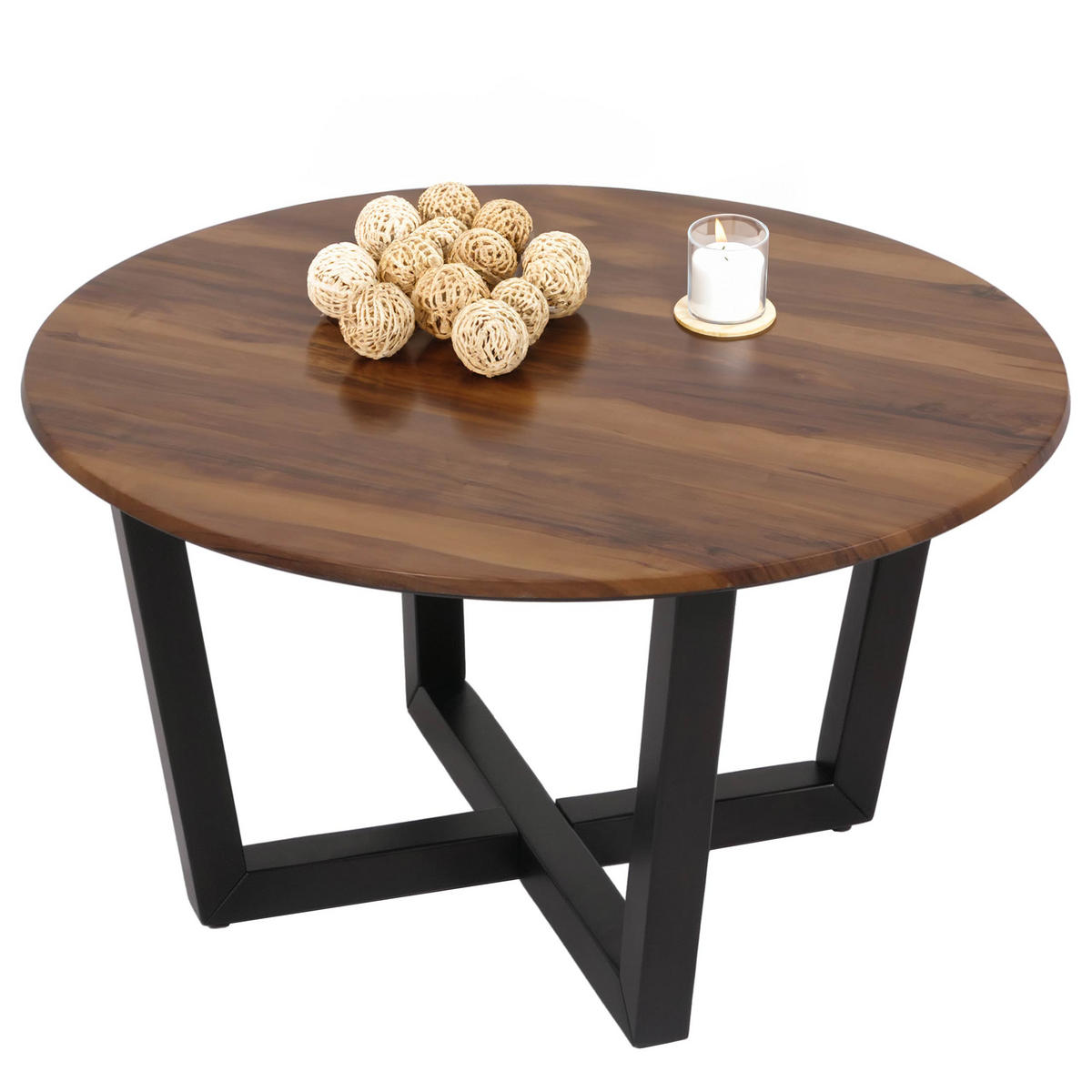 COUCHTISCH rund Braun - Braun, Holz (80/80/46cm) - MCW