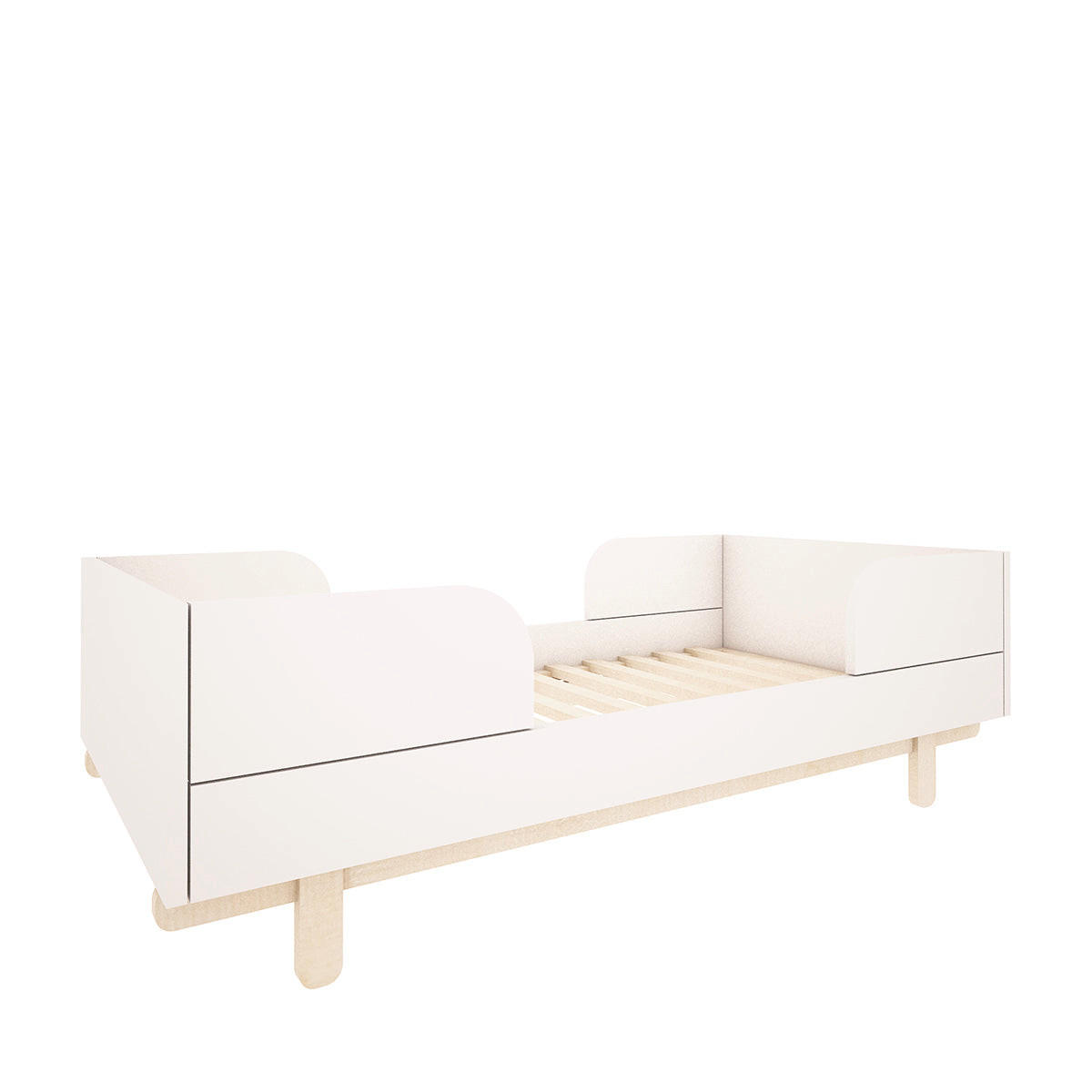 POSTIEĽKA S PRIEČKAMI 70/140 Romy Biela - biela, kompozitné drevo (70/140cm) - Petits-meubles
